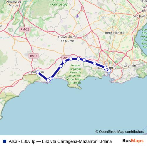 Alsa - L30v Ip bus Line Map