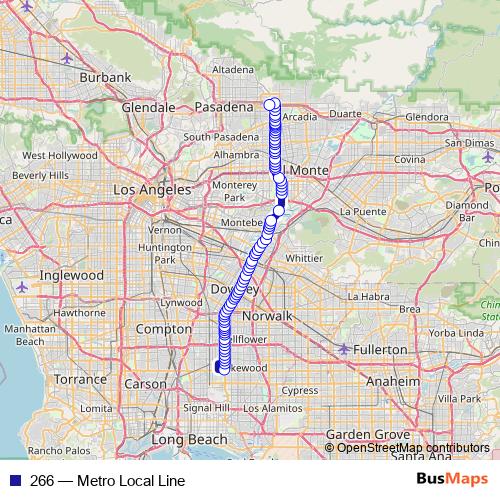 266 bus Line Map