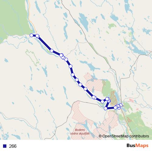 266 bus Line Map