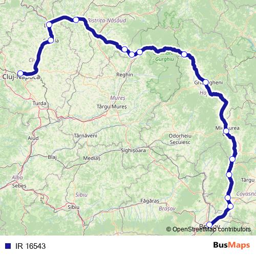 IR 16543 rail Line Map