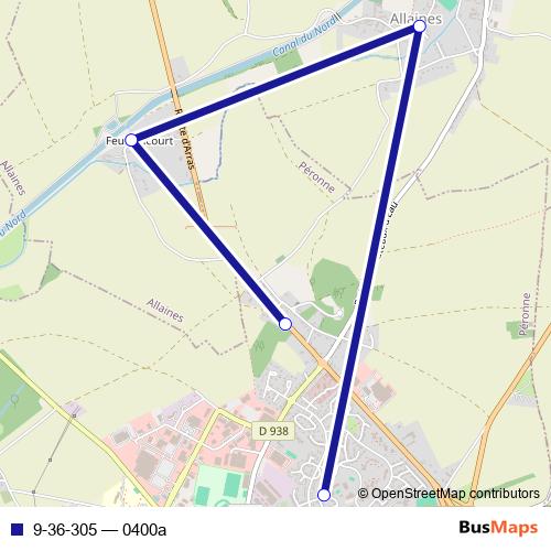 9-36-305 bus Line Map