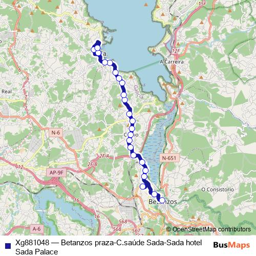 Xg881048 bus Line Map
