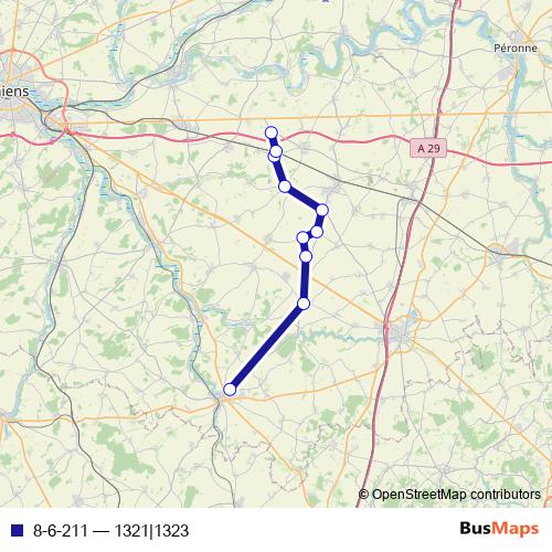8-6-211 bus Line Map