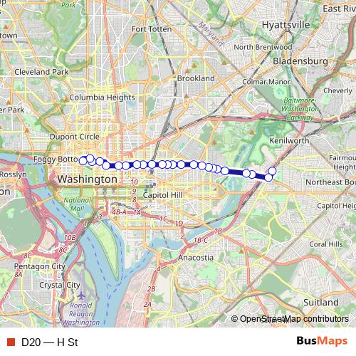 D20 bus Line Map