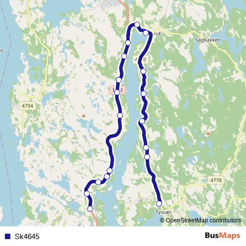 Sk4645 bus Line Map