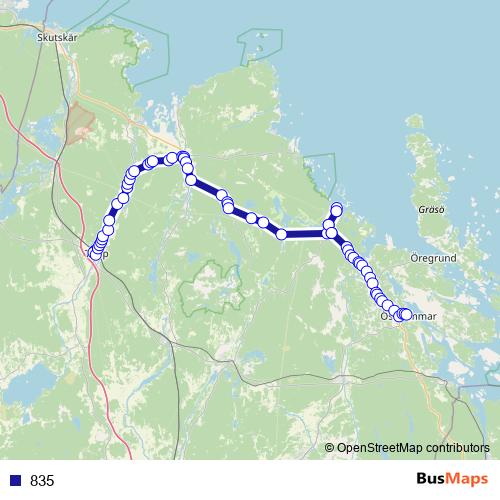 835 bus Line Map