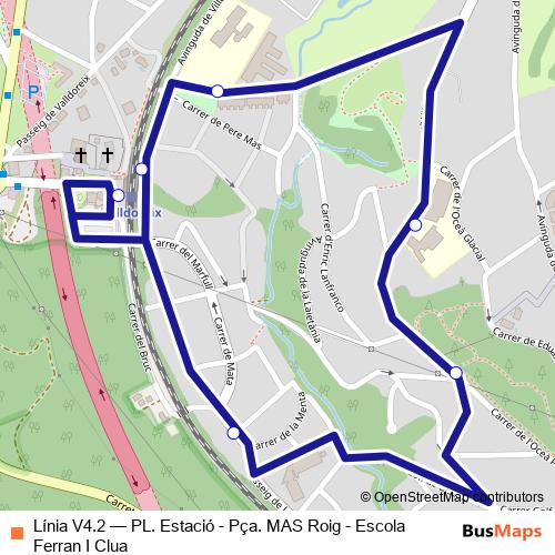 Línia V4.2 bus Line Map