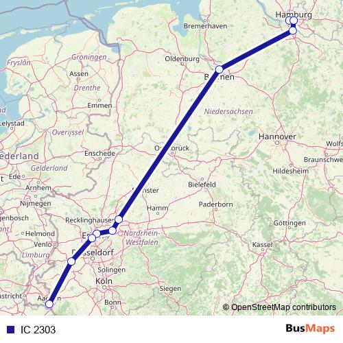 IC 2303 rail Line Map