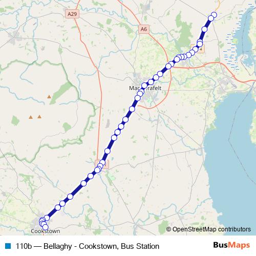 110b bus Line Map
