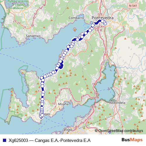 Xg625003 bus Line Map