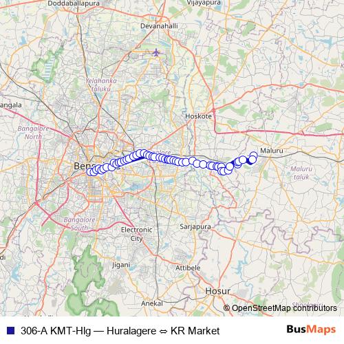 306-A KMT-Hlg bus Line Map