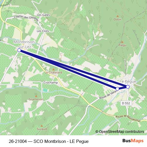 26-21004 bus Line Map