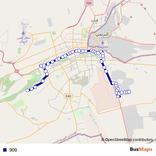 909 bus Line Map