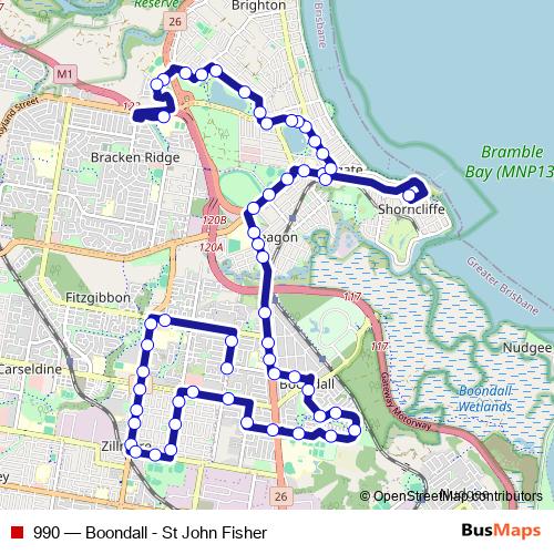 990 bus Line Map