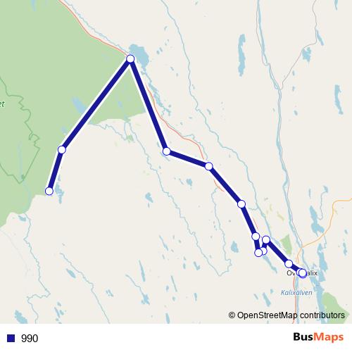 990 bus Line Map