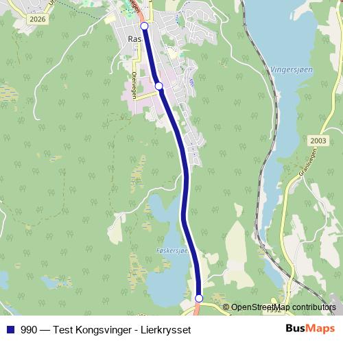 990 bus Line Map