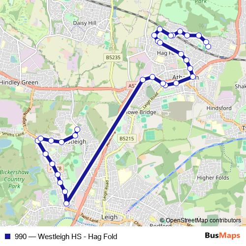 990 bus Line Map