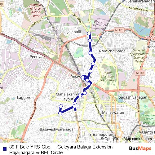 89-F Belc-YRS-Gbe bus Line Map