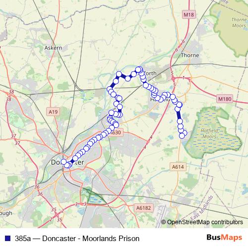 385a bus Line Map