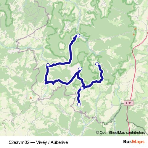 52eavm02 bus Line Map