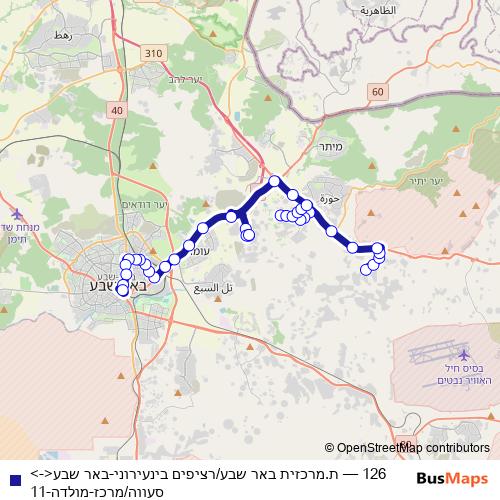 126 bus Line Map