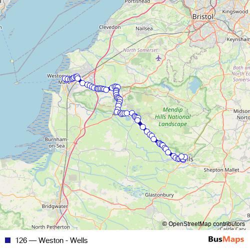 126 bus Line Map