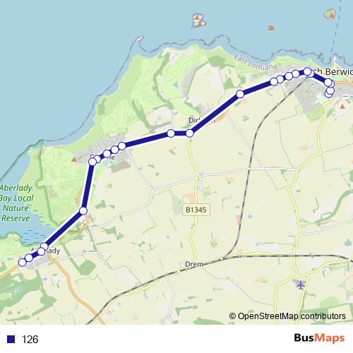 126 bus Line Map
