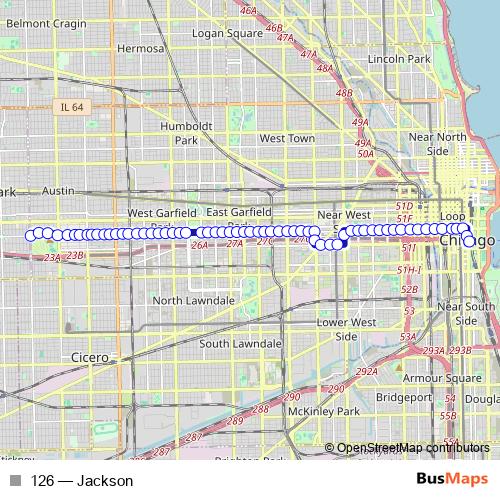 126 bus Line Map