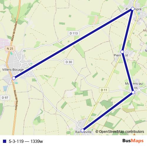 5-3-119 bus Line Map