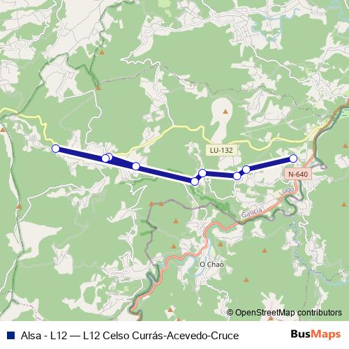 Alsa - L12 bus Line Map