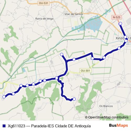 Xg611023 bus Line Map