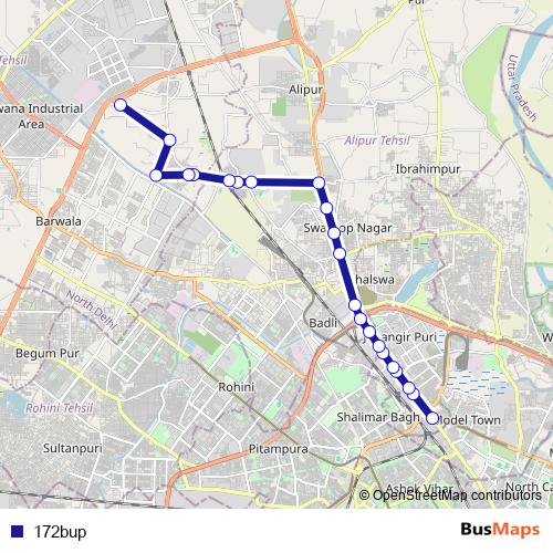 172bup bus Line Map