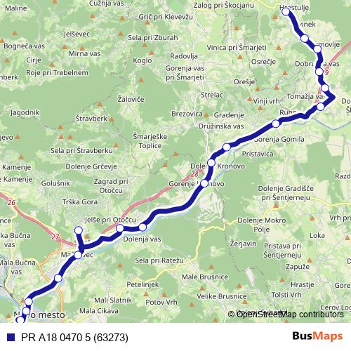 PR A18 0470 5 (63273) bus Line Map