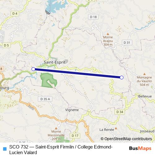 SCO 732 bus Line Map