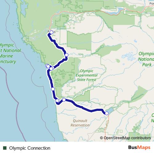 Olympic Connection bus Line Map