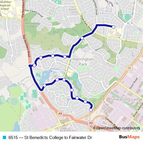 6515 bus Line Map