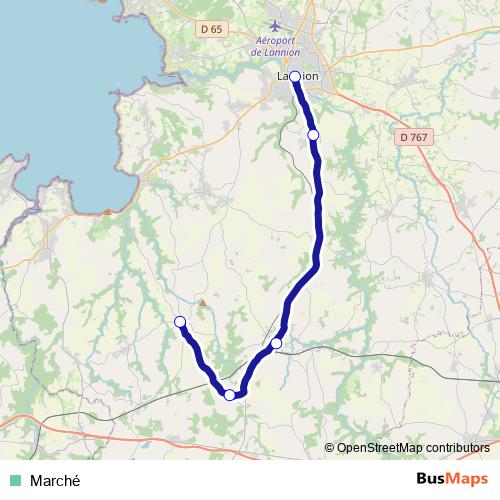 Marché bus Line Map