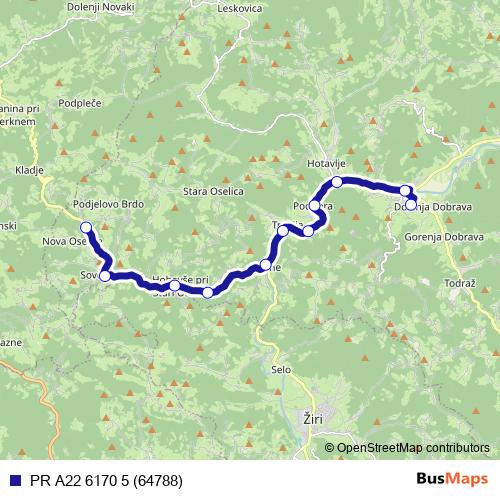 PR A22 6170 5 (64788) bus Line Map