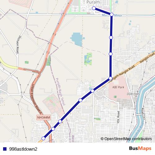 998astldown2 bus Line Map