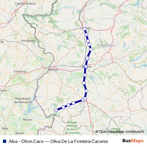 Alsa - Ofron.Cace bus Line Map