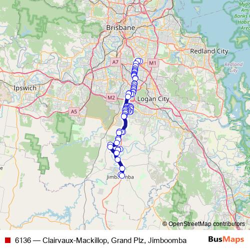 6136 bus Line Map