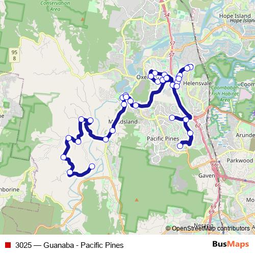 3025 bus Line Map