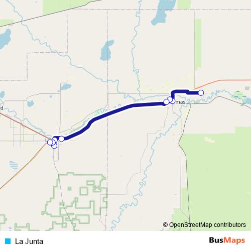 La Junta bus Line Map