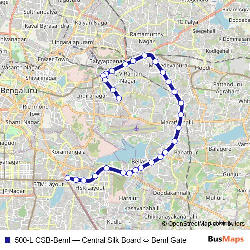 500-L CSB-Beml bus Line Map