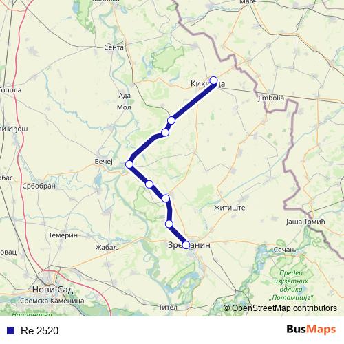Re 2520 rail Line Map