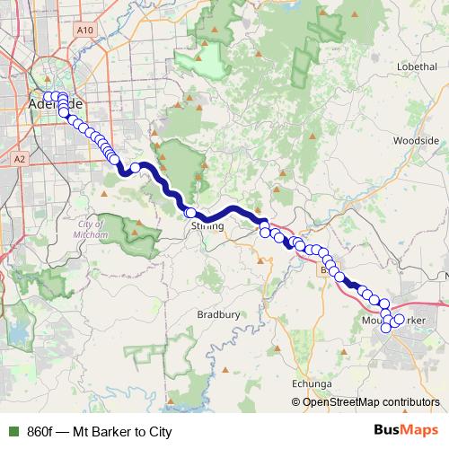860f bus Line Map
