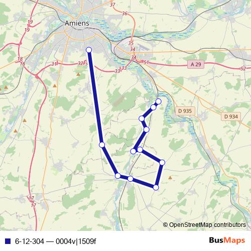 6-12-304 bus Line Map