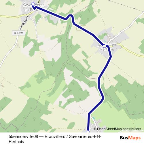 55eancerville08 bus Line Map