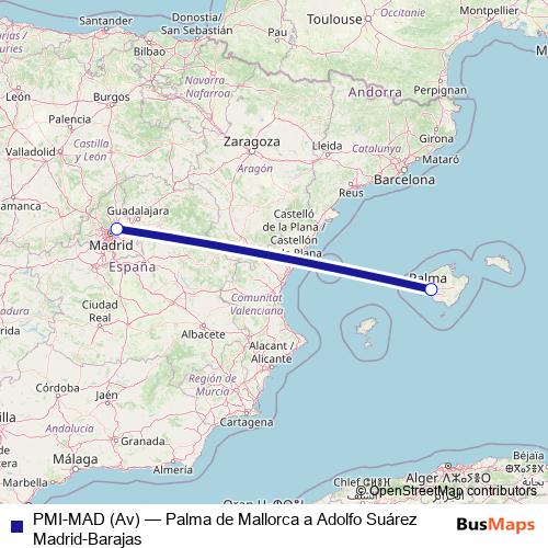 PMI-MAD (Av) air Line Map