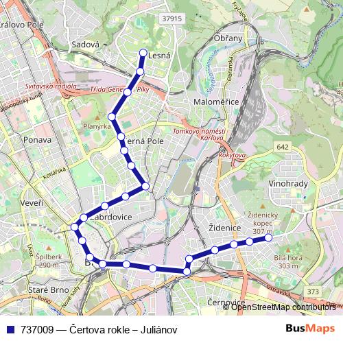 737009 tram Line Map